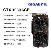 GIGABYTE GeForce GTX 1060 3G 5G 6G 8008MHz GDDR5 6pin 160bit 192bit NVIDIA 비디오 카드 GPU 지원 데스, 03 GA 1060 6GB