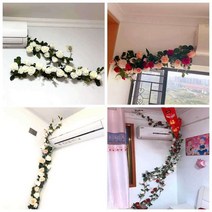 에어컨 배관 호스 덮개 DIY 꽃장식 보일러배관커버, 부티크 나인 레드