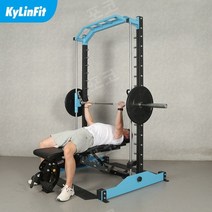 3D 종합 스미스 머신 스쿼트 하프 멀티 랙 벤치 프레스 바벨 프레임, 독립형+덤벨벤치+40kg바벨