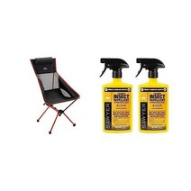 Cascade Mountain Tech 캐스케이드 마운틴 테크 야외 하이백 경량 캠프 의자 머리 받침대와 캐리 케이스 - 블랙, Black, Camp Chair + SP6572 Insect Rep