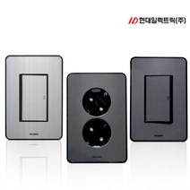 현대일렉트릭 타로시 현대 하이콘 스위치 콘센트 전화 TV 복합, 다크그레이_콘센트 1개용 CA2방+8P 복합(하이콘)