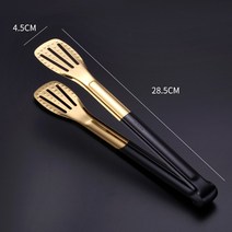감자튀김집게 먹방집게 요리용핀셋 304 스텐레스 집게 튀김집게 불고집게 스테이크집게, 06 블랙빅사이즈304스테인리스 스틸