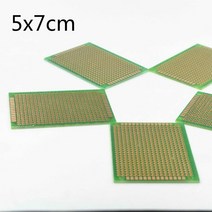 10pcs 5x7CM DIY PCB 보편적 인 회로판 시험 녹색 기름 널 Breadboard 베이클라이트 격판 덮개 유리 섬유 간격 1.5mm