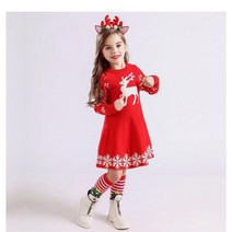 여아니트원피스 크리스마스원피스 크리스탈루돌프원피스+UPPERCUT 양말