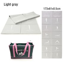 필라테스매트 홈트매트 요가매트 휴대용 접이식 PVC 요가 매트 3/5/8mm 운동 패드 초보자용 두꺼운 미끄, 05 Light gray 5mm