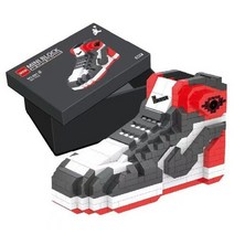 NBA 농구 블록 diy 미니 빌딩 소년 스포츠 신발 스니커즈 모델 anime buliding bricks toys assembly for blocks toy kids, 2-상자가있는 1pcs