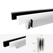20x30mm 각파이프 마감캡(2EA) 찬넬선반 찬넬부속 벽선반 인테리어선반 드레스룸선반 매장, 화이트