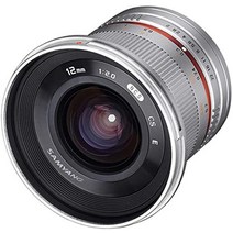 samyang 단초점 광각 렌즈 12mm f2.0 블랙 캐논 eos m 용 aps-c 용, 실버, 소니 αe, 단품