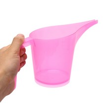 미니 계량 비중 눈금 비커 컵 1000ML 팁 입 플라스틱 요리 베이킹 케이크 날카로운 주둥이 깔때기 측정 주전자 붓는 도구, 1 random 색상+1000ml, 1개