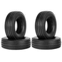 rc카 부품 굴삭기 25Mm 하드 고무 타이어 트위스트 4 개 1/14 타미야 RC 세미 트랙터 트럭 티퍼 맨 킹 홀러, 01 black