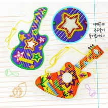 탑키드 반제품 우드기타, 1개, 동그리기타