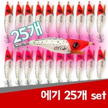 현진피싱 왕눈이 반짝이 에기 set 25개 15개 쭈꾸미 갑오징어 한치 문어 왕발 수박 옥수수 색동에기, C-07. 왕눈이왕발 오렌지 15개
