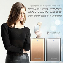 템플러 엣지 보조배터리 5000mAh 8핀젠더포함, 실버, 없음