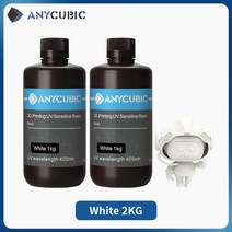 3d펜 필라멘트 PLA필라멘트 ANYCUBIC LCD 3D 프린터용 UV 수지 고정밀 빠른 경화 액체 병 인쇄 재료 Photon Mono X용 4KG 405nm, White2KG