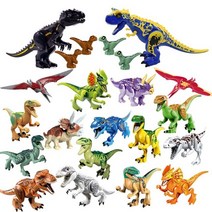 레고호환 티라노사우루스 쥬라기 쥬라기공원 부품 블럭 피규어 개 디노 월드 티라노사우르스 렉스 와이번 벨로시랩터 스테고사우르스 빌딩 키트 공룡 랩터 장난감, 설정