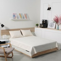 데코그램 천연 목화솜 순면 침대패드 이불패드, 아이보리