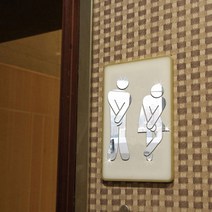 아크릴 스티커 3D 입체 포인트 시트지 벽장식 카페 집꾸미기 인테리어 세계지도외 28종, 17_아크릴스티커&거울_화장실(실버)