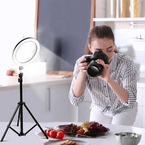 LED링라이트 26cm+삼각대50cm 촬영조명세트 개인방송 조명 LTI-50, 1set, 1.조명+삼각대50cm+(IN거치대)충전기 미포함