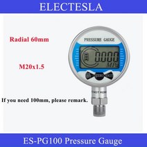 마노미터 기압계 압력계 무선 디지털 압력 게이지 공기 액체 연료 오일 물 고정밀, 0-10bar, Radial M20x1.5