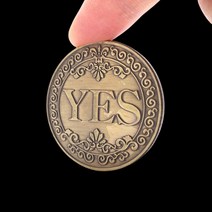 행운 기념 예스 노 코인 마술 도구 수집 게임 취미 동전, 단품