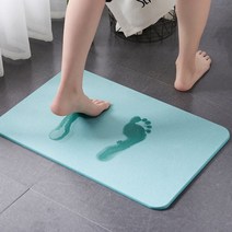 JH굿즈 규조토 물흡수 발매트 (40cm x 30cm) 물먹는 하마보다 좋은 흡수력, 민트
