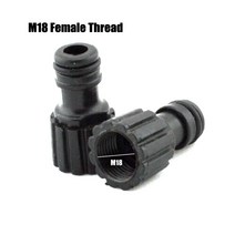 NuoNuoWell-M18 암나사 니플 커넥터 자동차 소원 펌프 홈 가든 관개 호스 피팅 1 개, [01] M18, [01] 브라운