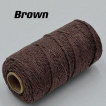 줄다리기줄 단체게임 밧줄 굵은 동아줄 운동회 레이크레이션용품 2mm 마크라메 코튼 코드 110 야드 황마 로프 벽걸이 용품 보헤미안 장식 스트링 선물 바인딩 매듭, [01] 2mm, [15] Brown