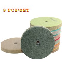 폴리싱패드 3 4 5 6 스폰지 다이아몬드 연마 패드 대리석 화강암 인공 돌 청소 도구 8 개 대, 8Pcs 150, 6 인치