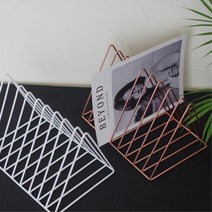 철재 삼각 서류 책꽂이 스탠드/ 서류꽂이 서류보관 데스크 파일보관 파일, 1개, 로즈골드