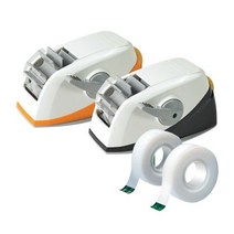 스카치 쓰리엠 원터치 테이프 디스펜서 + 매직 리필 12mm 2롤, 블랙, 2개