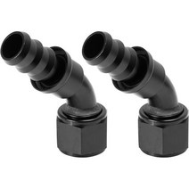 X AUTOHAUX 365701 AUTOHOX 2pcs 6061 AN12 45도 푸시 잠금 호스 피팅 엔드 자동차 연료 라인