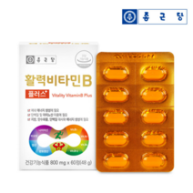 종근당 비타민B 정 비타민B1 비타민B2 비타민B군 비오틴 엽산 식약처인증 비타민비, 1박스, 60정