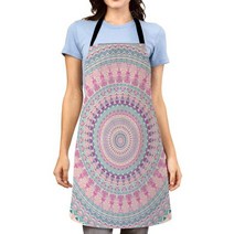 빅사이즈방수앞치마 용접 여름 린넨 앞치마 만다라 미학 여성용 주방 앞치마 오리지널 방수 소녀 커스텀 남자 웨이터 작업 오일 방지 빈티지 페르시아125840, 22102wq-000426-_55X68CM(L)