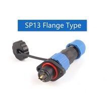 SP13 IP68 방수 커넥터 너트/플랜지/도킹 유형 수 플러그 암 소켓 1-9 핀 패널 마운트 와이어 케이블 항공, 04 4P, 02 Flange TYPE