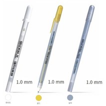 사쿠라 겔리롤 파인 볼펜 0.8mm, 메탈릭,실버(1,0mm), 12개입