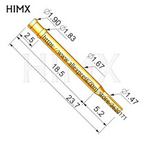 100pcs R160-1S 용접 프로브 커버 바늘 시트 길이 23.7mm 스프링 포고 핀 리셉터클, 한개옵션0