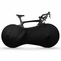 Jersey Bike Shop 바이크 휠 커버 먼지 방지 세탁 가능 탄성 자전거 실내 보관 가방 긁힘 기어 타이어 패키지 MTB 및 로드 용 (블랙), Black