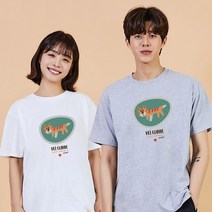 키밍 호랑이 면티셔츠 여학생반팔티 여름커플티