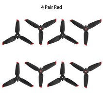 DJI FPV 콤보 드론 용 프로펠러 조용한 비행 프로펠러 DJI FPV 콤보 드론 액세서리 용 교체 예비 부품, 4 Pair RED