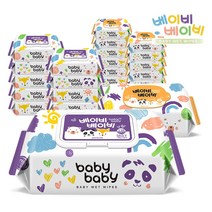 베이비베이비 데일리 캡형 10팩 휴대용 리필형 12팩 아기물티슈