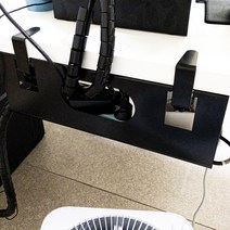 대형 무타공 멀티탭 거치대, 블랙, 1개
