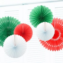 (주)파티해 페이퍼휠 장식세트 6개입, 크리스마스