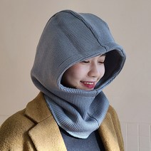 니트 바라클라바 후드 넥워머 발라클라바 방한 목토시, 바라클라바 그린