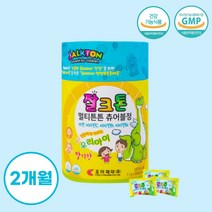 조아제약 잘크톤 츄어블 어린이 밥잘먹는 영양제 키즈 멀티비타민 딸기맛, 2통, 90정