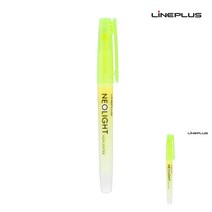 라인플러스 네오라이트 형광펜 12개입 1다스 옐로우 필기도구 필기형광펜 필기형광펜 안번지는형광펜 형광펜추