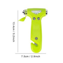 비상망치 자동차 2 in 1 안전 망치 창문 유리 브레이커 비상 탈출 도구 벨트 커터 액세서리, 4.Luminous green