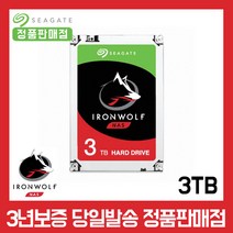 씨게이트 IronWolf HDD NAS용, 3TB, ST3000VN007