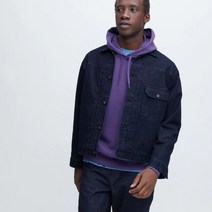 유니클로 남여공용 흑청 연청 데님 재킷 453776 449616