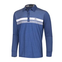 남성 국산 간절기 골프웨어 긴팔 카라 티셔츠 YD-KAAG-658-블루