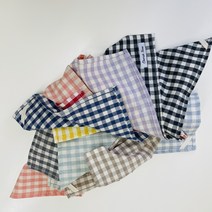 체리쉬홈 미니 체크 키친크로스 테이블매트 겸용 핸드메이드 매직후크 포함, 옐로우, 50x40